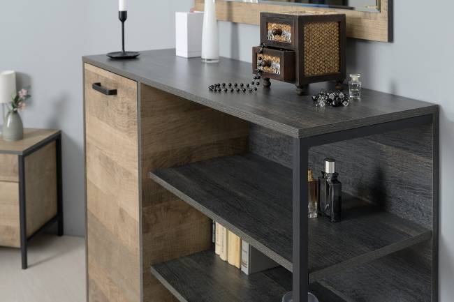 Стенка в гостиную с подсветкой в стиле лофт Трувор № 53 цвет дуб гранж песочный/интра Стенка в гостиную с подсветкой в стиле лофт Трувор № 53 цвет дуб гранж песочный/интра