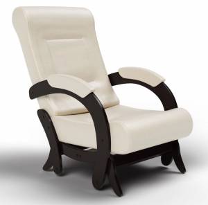 Кресло маятниковое "Амелия", экокожа, крем