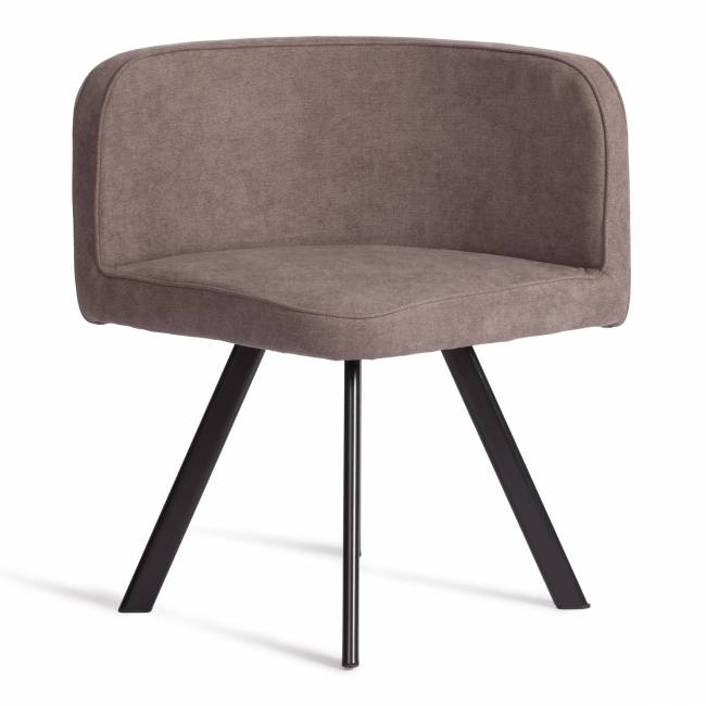 Комплект [стол, 4 стула] Квадрон/Quadron (мод.PT14) стол: МДФ/металл, стул: металл/шенилл, 100х100х73см, 69х56х71см, мокко /черный Mocha (мокко) LY1701-27/черный Стол: МДФ/металл; стул: металл/шенилл