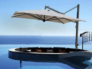 Зонт профессиональный 4х4 м Galileo Maxi Dark антрацит, слоновая кость 4000х4000 мм