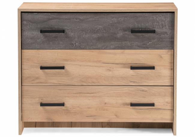 Комод Taika дуб золотой / камень темный