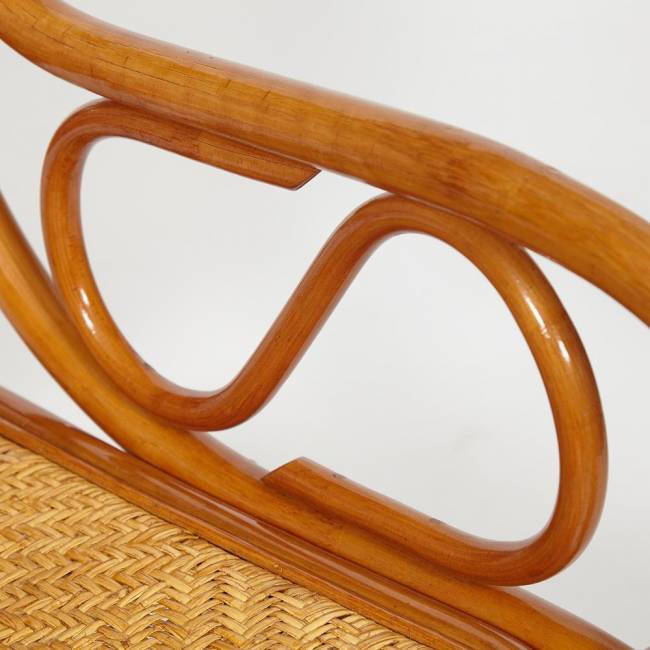 Кресло-качалка Милано/Milano (разборная) /без подушки/ натуральный ротанг, 58х136х103см, коньячный Cognac (коньяк) ротанг top quality