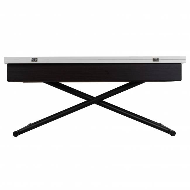 Стол-трансформер Лерон белый/черный