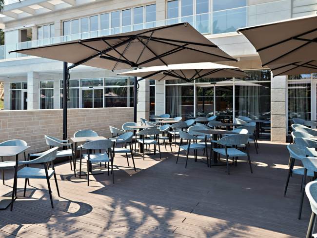 Зонт профессиональный 3х4 м Astro Carbon графит, слоновая кость 3000х4000 мм