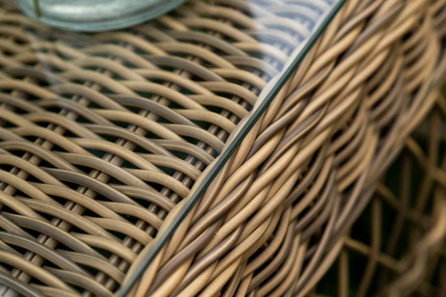 "Гранд Латте" лаунж-зона из искусственного ротанга, цвет соломенный