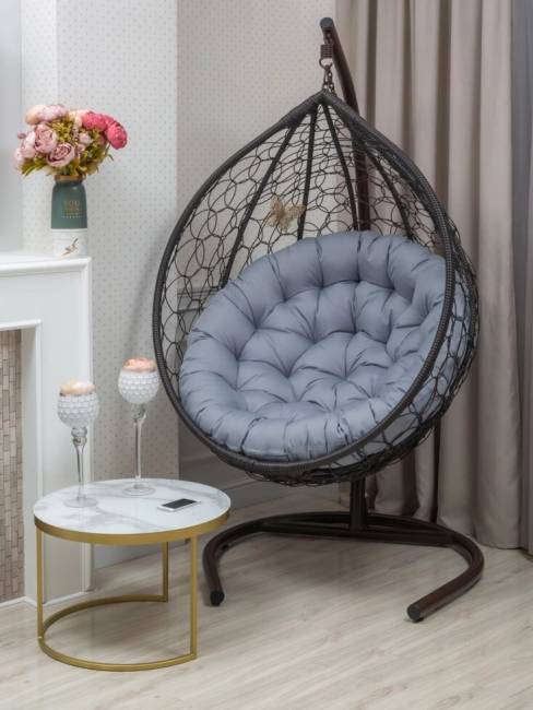 Подвесное кресло из искусственного ротанга "BUENO STRONG-XL", коричневый Подвесное кресло из искусственного ротанга "BUENO STRONG-XL", коричневый