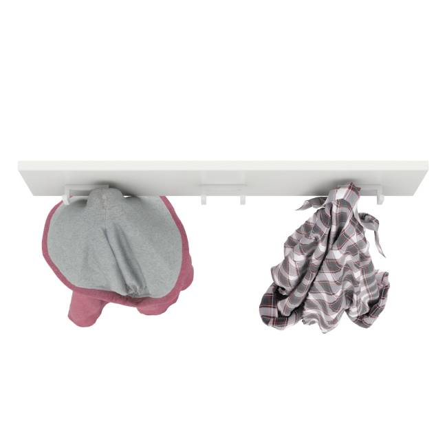 Вешалка Октава 15.14.02 цвет белый шагрень