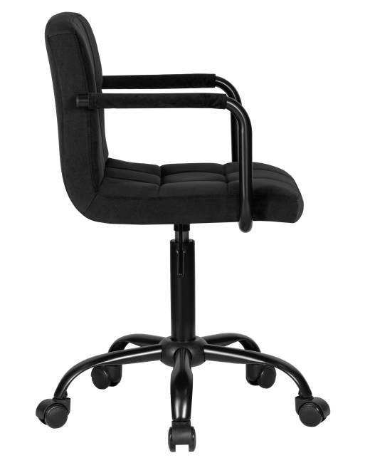 Офисное кресло для персонала DOBRIN TERRY BLACK, черный велюр (MJ9-101)