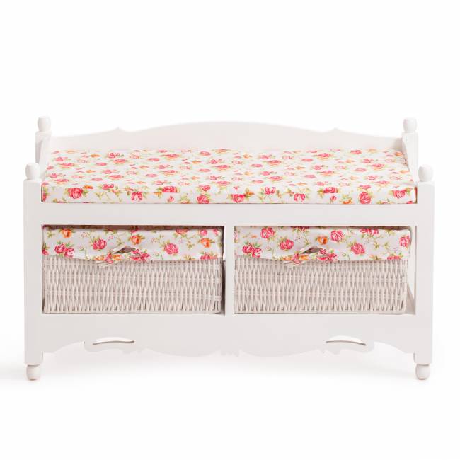 Обувница Secret de Maison Рими/Rimi с 2-я корзинами (мод.TT-BH003) МДФ+павловния, 80х33х47, белый Белый (White) МДФ+Павловния