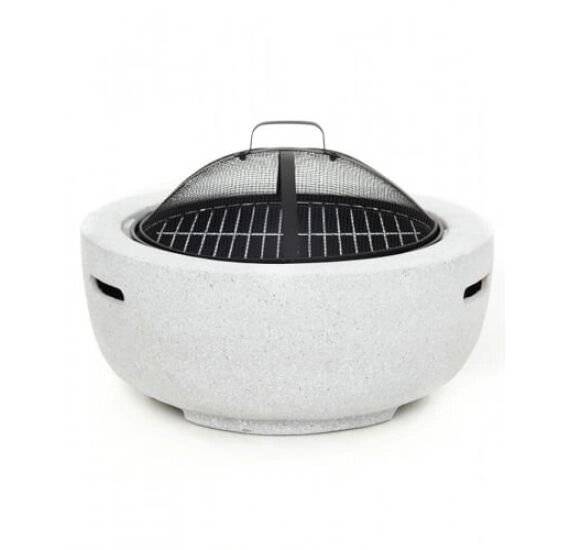 Hugett Fire Pit 1980 Серый камень/Чёрный