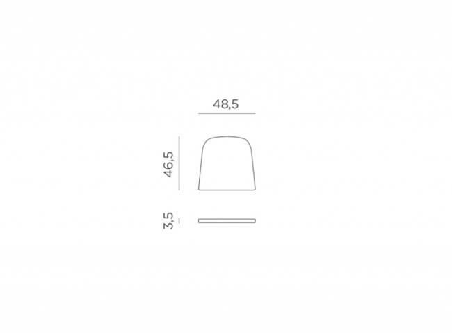 Подушка для кресла Net серый Sunbrella 460х485х35 мм