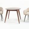 Стол Сканди К 100 орех с креслами Пичч велюр бежевый Стол Сканди К 100 орех с креслами Пичч велюр бежевый