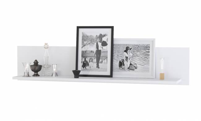 Полка гостиная Бэль цвет белый премиум Полка гостиная Бэль цвет белый премиум