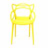 Стул Кет Чаир/Cat Chair (мод.028) пластик, 54,5х56х84см, желтый (Комплект из 2 шт.) желтый пластик Стул Кет Чаир/Cat Chair (мод.028) пластик, 54,5х56х84см, желтый (Комплект из 2 шт.) желтый пластик