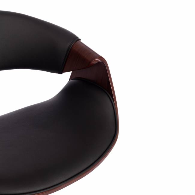 Кресло Бэнд/Bend орех, кож/зам черный черный