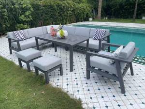 Угловой диван из алюминия Graphite