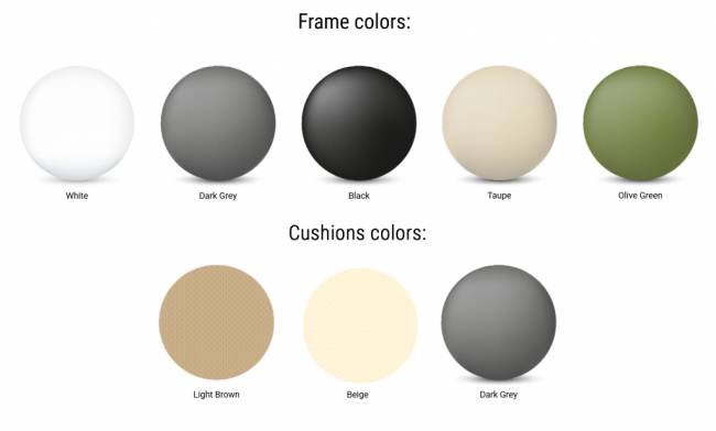 Комплект пластиковой мебели Portofino Lounge темно-серый, светло-коричневый Комплект пластиковой мебели Portofino Lounge темно-серый, светло-коричневый