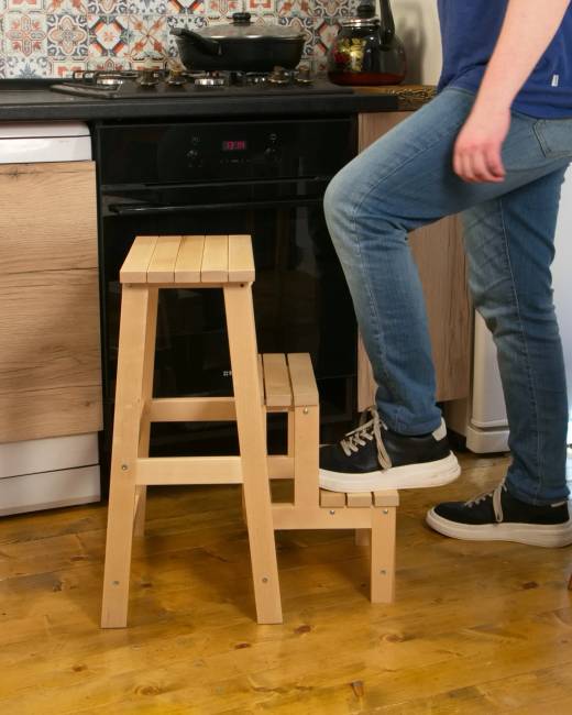 Табурет-стремянка Марк, Натуральное дерево