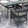"Амароне" обеденная группа из искусственного ротанга на 6 персон, цвет графит