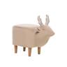 Пуф Leset Оленёнок V18 бежевый, компаньон Milos 02 белый Бук