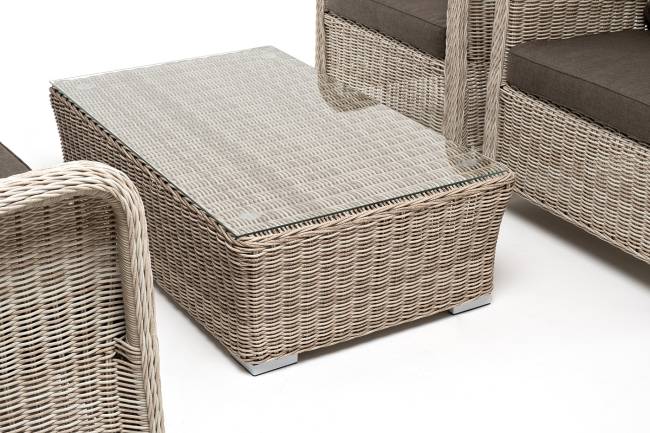 "Гляссе" лаунж-зона из искусственного ротанга, цвет бежевый