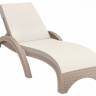 Шезлонг пластиковый с матрасом GS 1009 (Fiji) бежевый, слоновая кость 1870x730x340 мм Шезлонг пластиковый с матрасом GS 1009 (Fiji) бежевый, слоновая кость 1870x730x340 мм