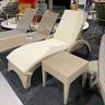 Шезлонг пластиковый с матрасом GS 1009 (Fiji) бежевый, слоновая кость 1870x730x340 мм Шезлонг пластиковый с матрасом GS 1009 (Fiji) бежевый, слоновая кость 1870x730x340 мм