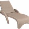 Шезлонг пластиковый с матрасом GS 1009 (Fiji) бежевый, слоновая кость 1870x730x340 мм Шезлонг пластиковый с матрасом GS 1009 (Fiji) бежевый, слоновая кость 1870x730x340 мм