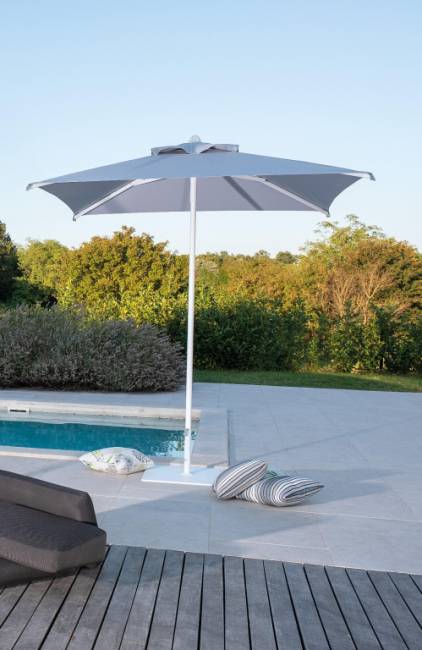 Зонт профессиональный 2.1х2.1 м Lido Starwhite белый, серебристо-серый 2100х2100 мм