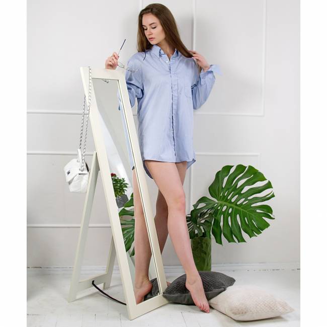 Зеркало напольное BeautyStyle 8 слоновая кость 138 см х 35 см Зеркало напольное BeautyStyle 8 слоновая кость 138 см х 35 см