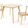 Стол Сканди М 100 натур со стульями Франк натур