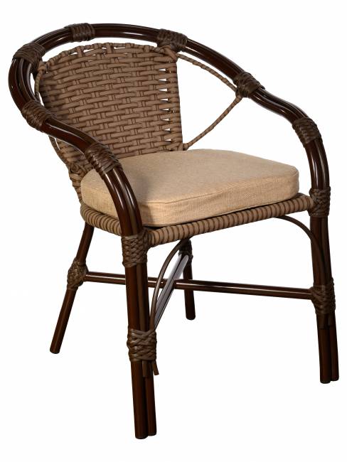 Кресло Bali (Бали) из искусственного ротанга, орех