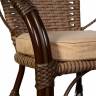 Кресло Bali (Бали) из искусственного ротанга, орех