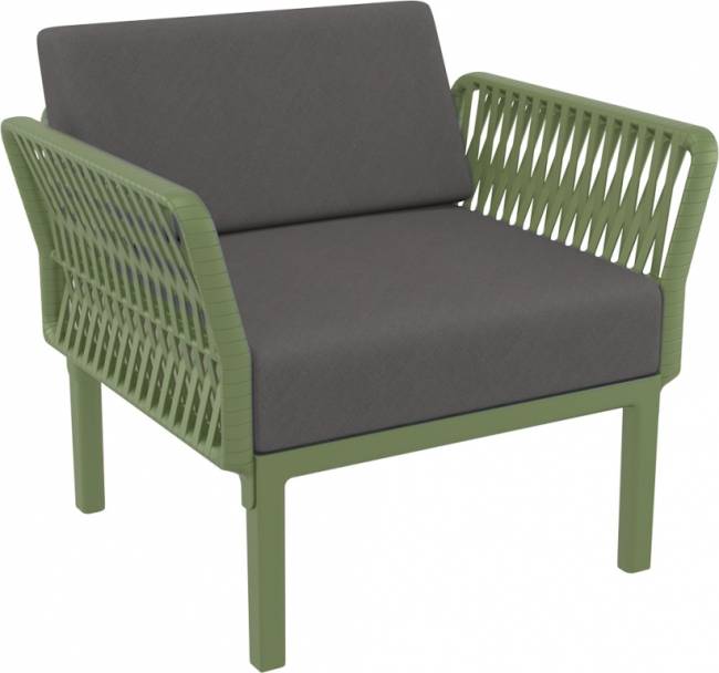 Комплект пластиковой мебели Portofino Lounge оливковый, темно-серый