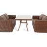 "Мокко" обеденная группа плетеная из ротанга, цвет коричневый