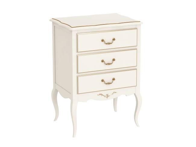 Комод Малонн Ави узкий 3 ящика Белый