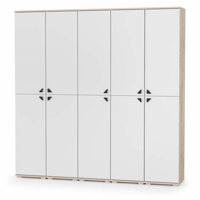 Глухие шкафы Бостон № 50 цвет дуб эндгрейн элегантный/фасады МДФ милк рикамо софт