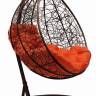 Подвесное кресло кокон «капля ротанг» коричневый