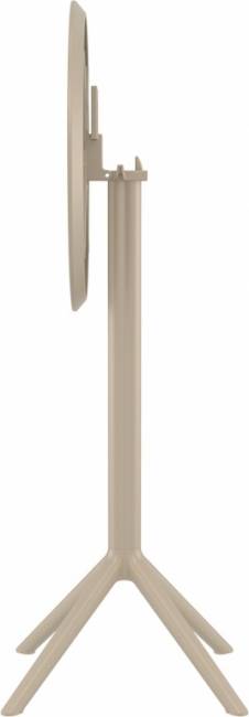 Стол пластиковый барный складной Sky Folding Bar Table 60 бежевый Ø600х1080 мм