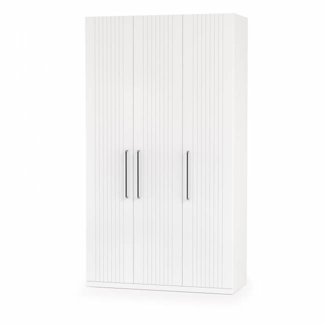 Шкаф комбинированный 3-х дверный Валенсия 13.12 цвет белый шагрень есть зеркало внутри Шкаф комбинированный 3-х дверный Валенсия 13.12 цвет белый шагрень есть зеркало внутри