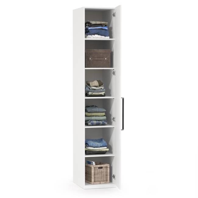 Шкаф-пенал Валенсия 13.207 цвет белый шагрень