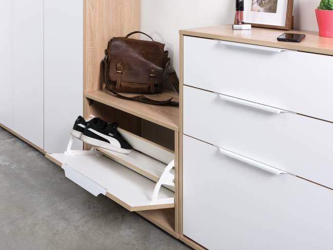 Куба Прихожая № 20 цвет дуб сонома/белый премиум