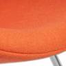 Кресло дизайнерское DOBRIN EMILY, оранжевая ткань AF, хромированная сталь