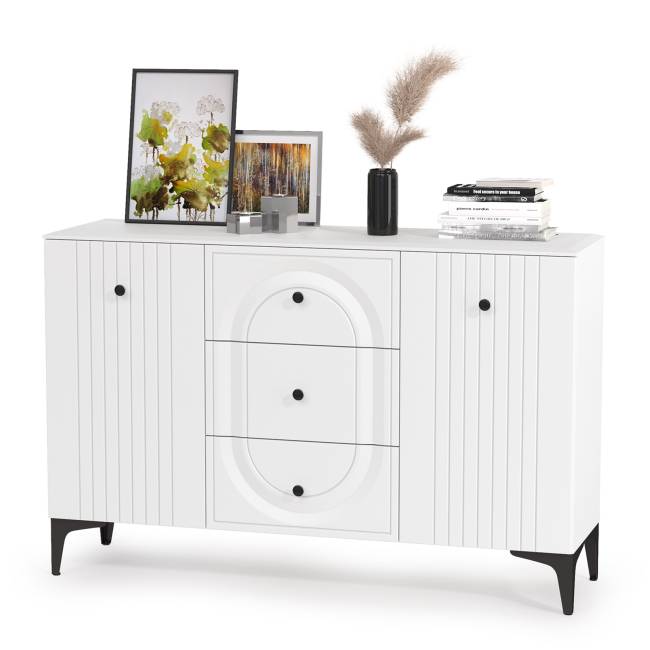 Два Комода Валенсия можно использовать как ТВ-тумбу цвет белый шагрень Два Комода Валенсия можно использовать как ТВ-тумбу цвет белый шагрень