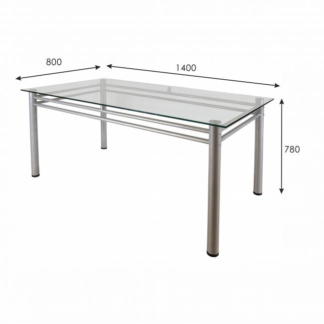 Стол обеденный Робер 15 металлик- без рисунка