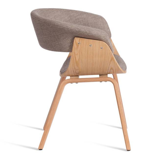 Стул Вимта/Vimta (мод.8021) дерево/ткань, 69х56х77см, натуральный/бежевый береза, серый дерево / ткань