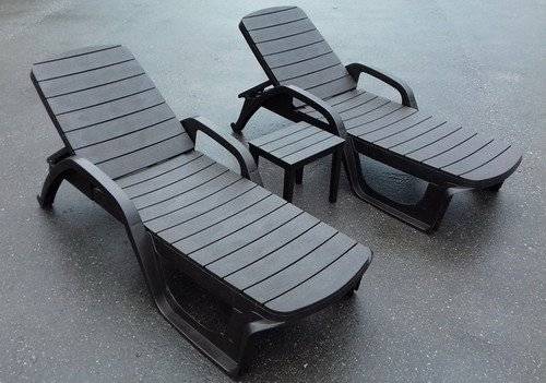 Шезлонг пластиковый Амстердам (шоколад)