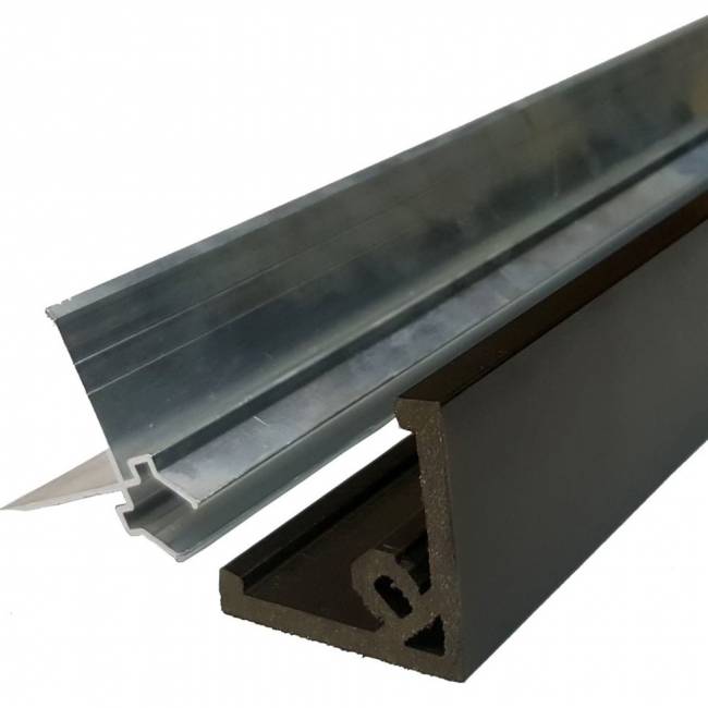 Уголок ДПК + алюминиевый профиль для фасадных панелей, 50*50*3000, венге