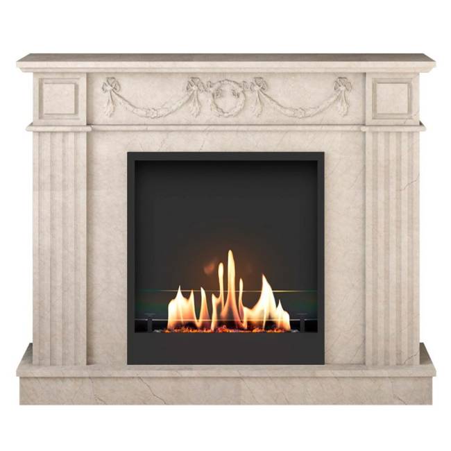 Биокамин в мраморном портале SteelHeat Washington M (Стандарт)