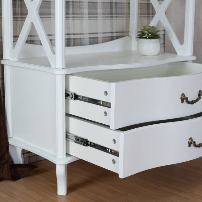 Этажерка Джульетта-4 широкая, молочный дуб Л Этажерка Джульетта-4 широкая, молочный дуб Л